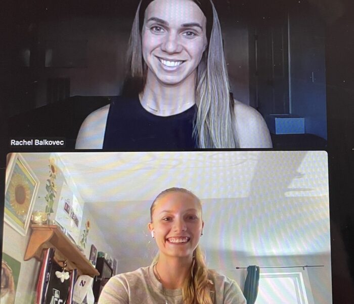 Anna Laible interviewing Rachel Balkovec